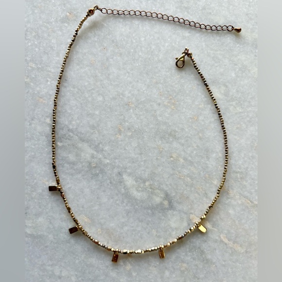 Erin McDermott || Tiny Beaded Rectangle Necklace - Picture 4 of 6